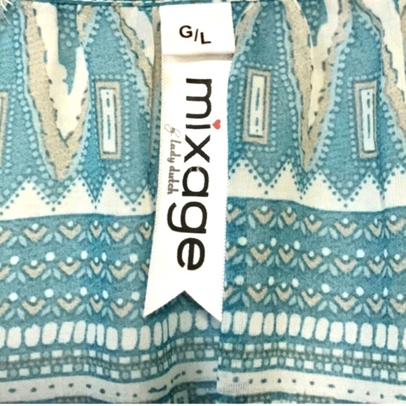 Mixage Lady Dutch” Large Lightweight Sheer Long Sleeve Blouse - Picture 2 of 5